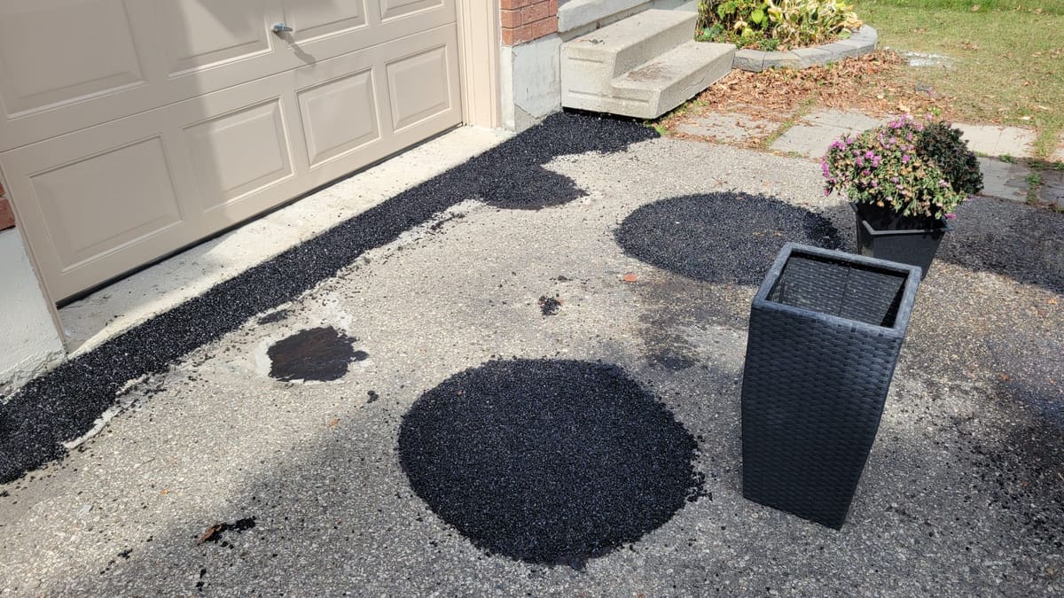 Potholes cut back and filled so water stops sitting and opening the surface up again.